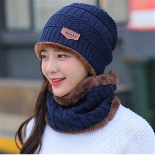 Muffler Cap With Neck Warmer 2 in 1 Warm Comfortable Stylish Durable Quality Soft Fabric Perfect Choice For Winter Daily Wear Travel And Outdoor Activities (Random Color)