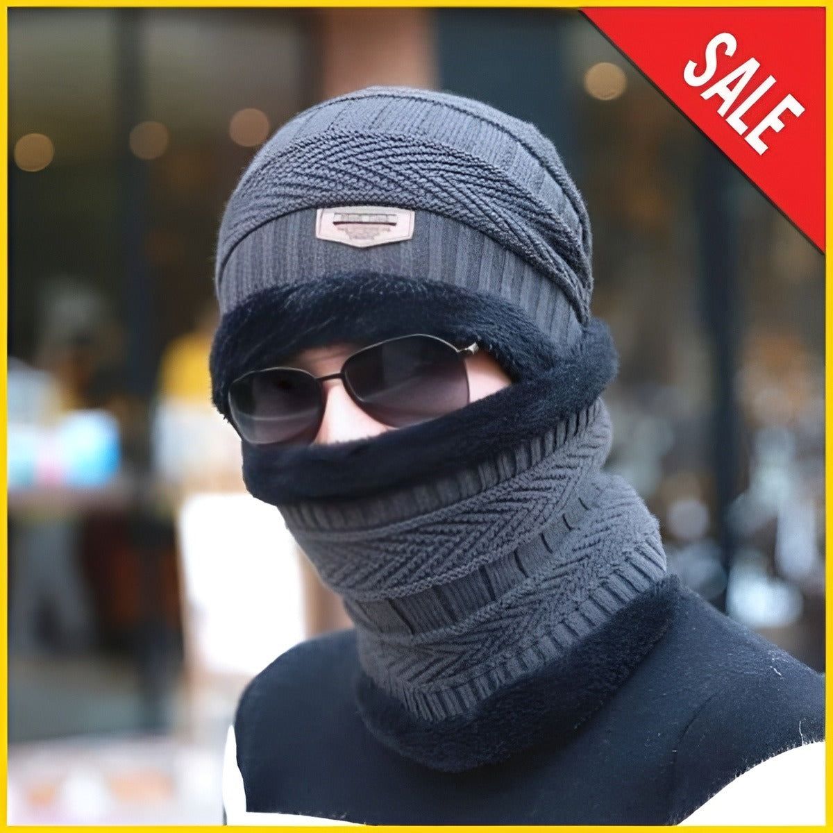 Muffler Cap With Neck Warmer 2 in 1 Warm Comfortable Stylish Durable Quality Soft Fabric Perfect Choice For Winter Daily Wear Travel And Outdoor Activities (Random Color)